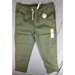 Boys Pull On Pant Reinforced Knee Husky s Size L 10–12 Green Drawstring  NWT